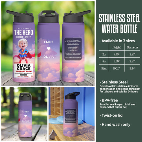 Personalized Supergirl Baby Tumbler – Custom CNN Breaking News Gift for Moms & Daughters